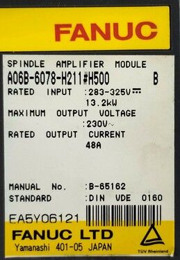 FANUC A06B-6078-H211#H500 | In Stock Ships Overnight FANUC A06B-6078-H211#H500 | In Stock Ships Overnight